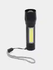 Карманный фонарь с зарядкой USB, светодиодный с фокусировкой, походный в футляре, 110 лм