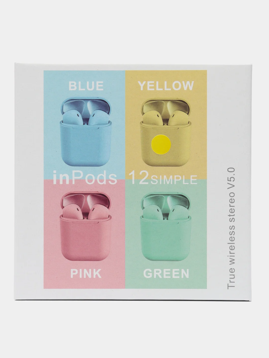 Желтый беспроводные наушники inPods 12, сенсорные, с анимацией