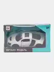 Белый металлическая  машинка Audi R8