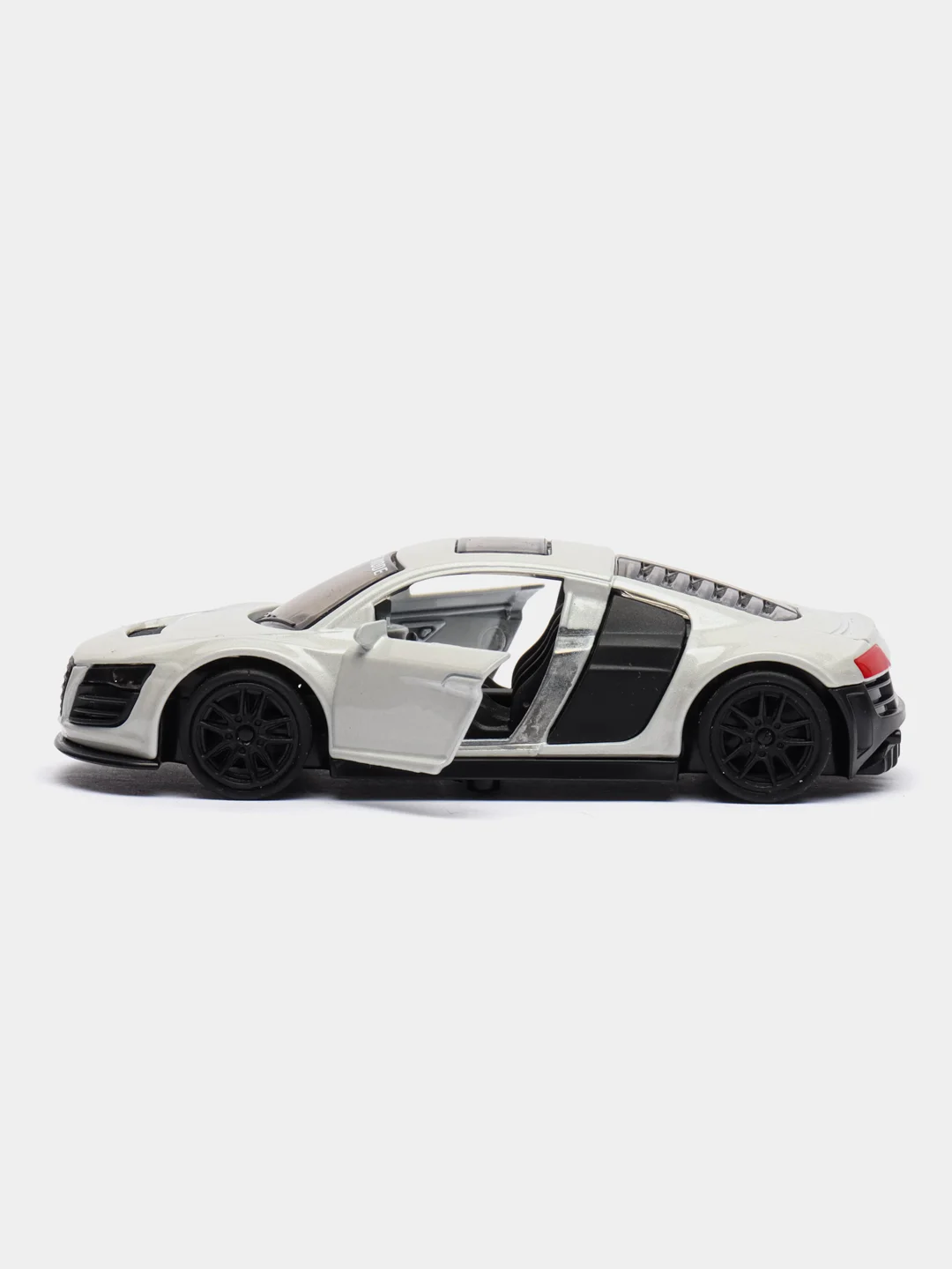 Белый металлическая  машинка Audi R8