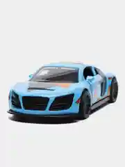 Голубой металлическая  машинка Audi R8