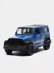 Синий металлическая машинка Jeep Wrangler