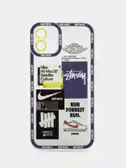 Золотой чехол на iPhone 7/8 Plus/X/XS/XR/11/12/13/14 Pro Max/15 Pro айфон про макс прозрачный