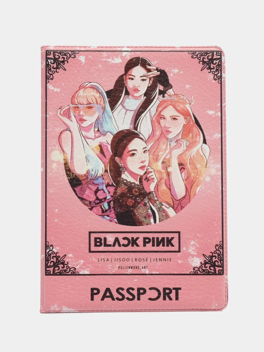 Голубой обложка на паспорт k-pop, аниме Наруто, Атака титанов, Дангонранпа, Бродячие псы и другие