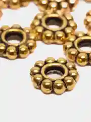 Золотой бусины-разделители 2*6 мм, 50 шт