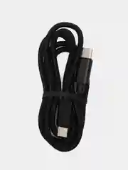 USB-C кабель "LP" USB Type-C Power Delivery, 18W, в текстильной оплетке, черный, в коробке