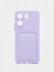 Сиреневый чехол Xiaomi Redmi 13C/Poco C65 (Сяоми Редми), с карманом для карт