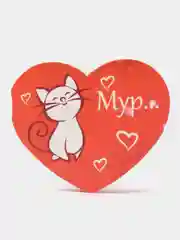 Салатовый мини-открытка 7*6 см, валентинка-сердце "Я тебя люблю", 69 видов, для подарков и цветов