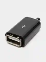 3 штуки Гнездо USB2.0 в черном корпусе на шнур на провод на кабель