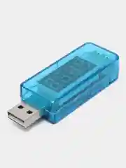 USB вольтметр + амперметр (синий, прямой)