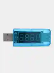USB вольтметр + амперметр (синий, прямой)