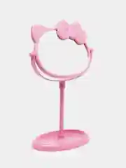 Розовое милое зеркало настольное двухсторонее Hello Kitty