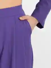 Фиолетовый костюм классический женский с брюками палаццо MATRESHKA