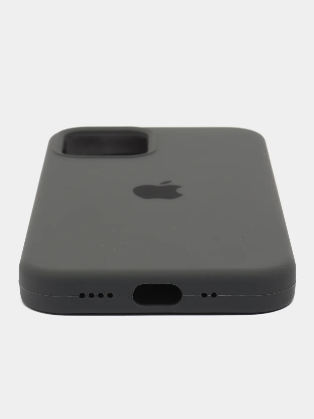 Угольный силиконовый чехол Silicone Case для iPhone 12 Mini, 12, 12Pro, 12 Pro Max