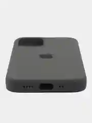 Угольный силиконовый чехол Silicone Case для iPhone 12 Mini, 12, 12Pro, 12 Pro Max