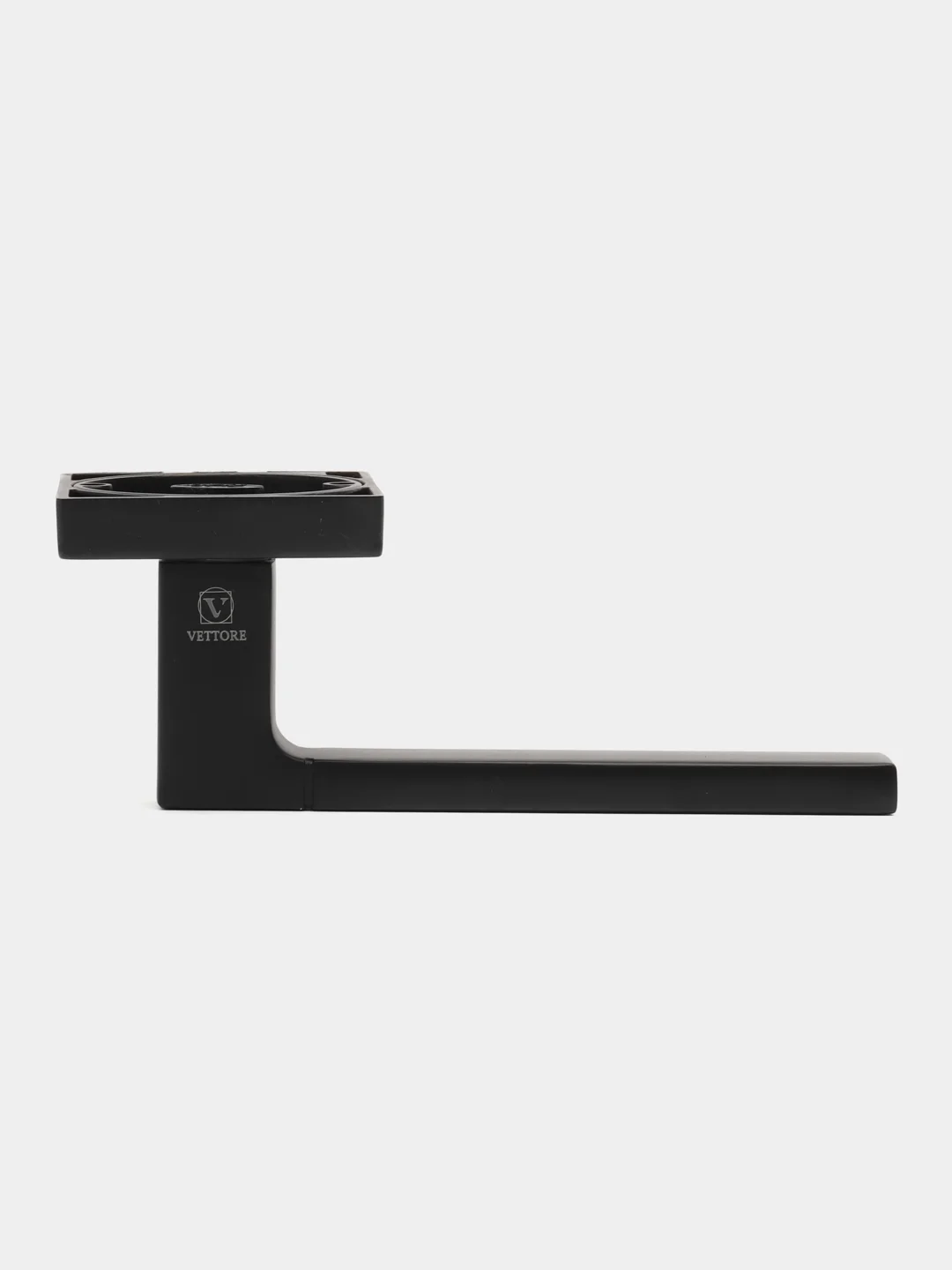 Черный ручка дверная VETTORE R06.081 MBP (черный матовый) для входных и межкомнатных дверей