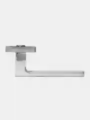 Серебряный ручка дверная Vettore R06.081 SN/CP (сатин/хром) для входных и межкомнатных дверей