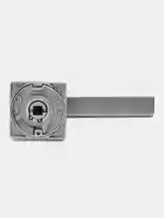 Серебряный ручка дверная Vettore R06.081 SN/CP (сатин/хром) для входных и межкомнатных дверей