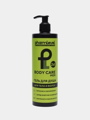 Гель для душа и Шампунь 2в1 pharmlevel Body Care MEN