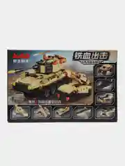 Приглушённый хаки конструктор Военный / Самолёт, танк, бмп, корабль/ машина 45-65 деталей