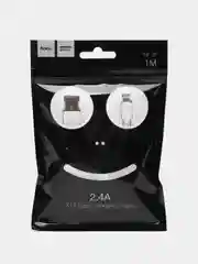 Белый кабель USB - Apple Lightning для Зарядки и Передачи данных Hoco X13, 1м