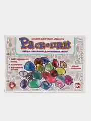 Белый развивающая игра "Раскопки. Набор юного архелога" драгоценные камни, ракушки и динозаврики