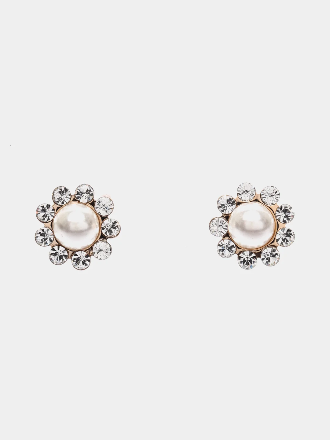 Белый серьги с камнем Swarovski, бижутерия