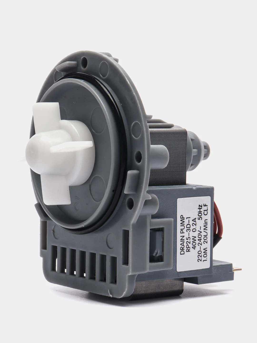 Сливной насос (помпа) 40W (3 винта, клеммы назад, медь) для стиральной машины
