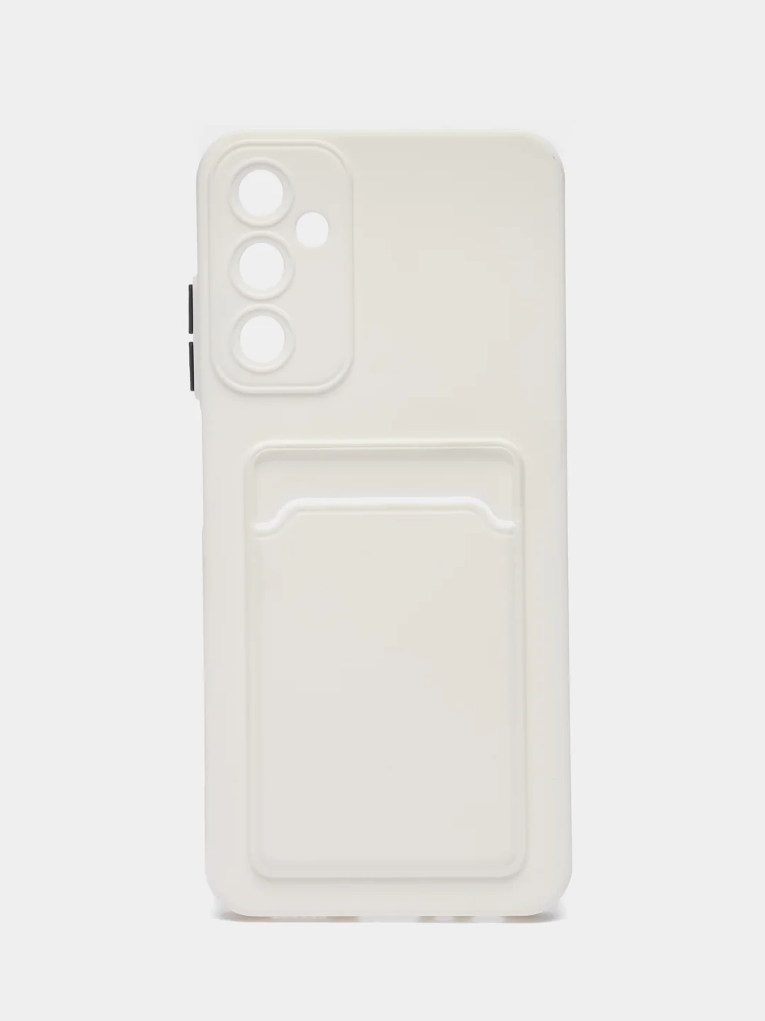 Белый чехол Samsung Galaxy A05S Самсунг Гэлакси А05C с карманом для карт, прозрачный