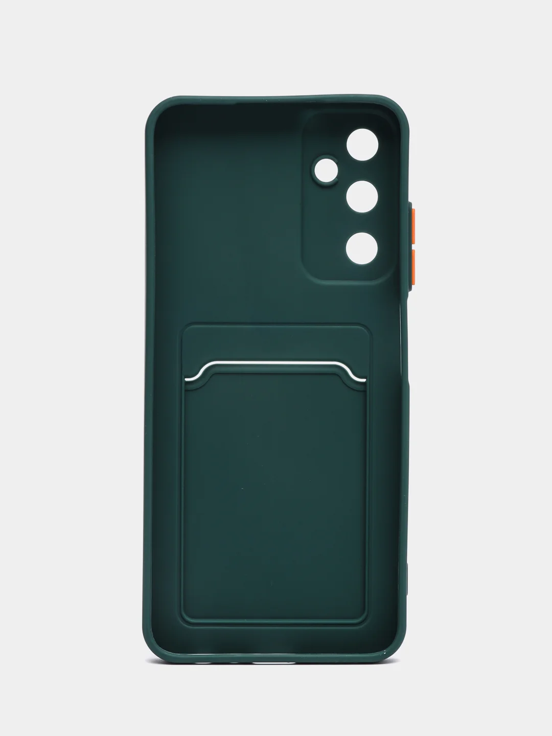 Зеленый чехол Samsung Galaxy A05S Самсунг Гэлакси А05C с карманом для карт, прозрачный