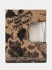 Белый набор Кружка СССР+шапка для бани