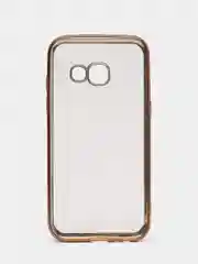 Золотой силиконовый чехол с рамкой для Samsung A3 2017