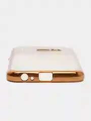 Золотой силиконовый чехол с рамкой для Samsung A3 2017