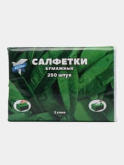 Салфетки бумажные, носовые платки, двухслойные, 250 штук в упаковке, "ВЫДЕРГУШКИ"