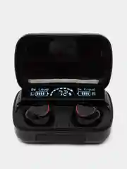 Черный наушники беспроводные, вакуумные, с Powerbank для зарядки телефона, оригинальный подарок