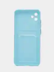 Ледяной силиконовый чехол для Samsung Galaxy A04E / А04Е, цветной, с карманом для карт