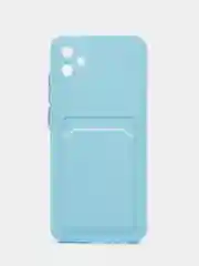 Ледяной силиконовый чехол для Samsung Galaxy A04E / А04Е, цветной, с карманом для карт