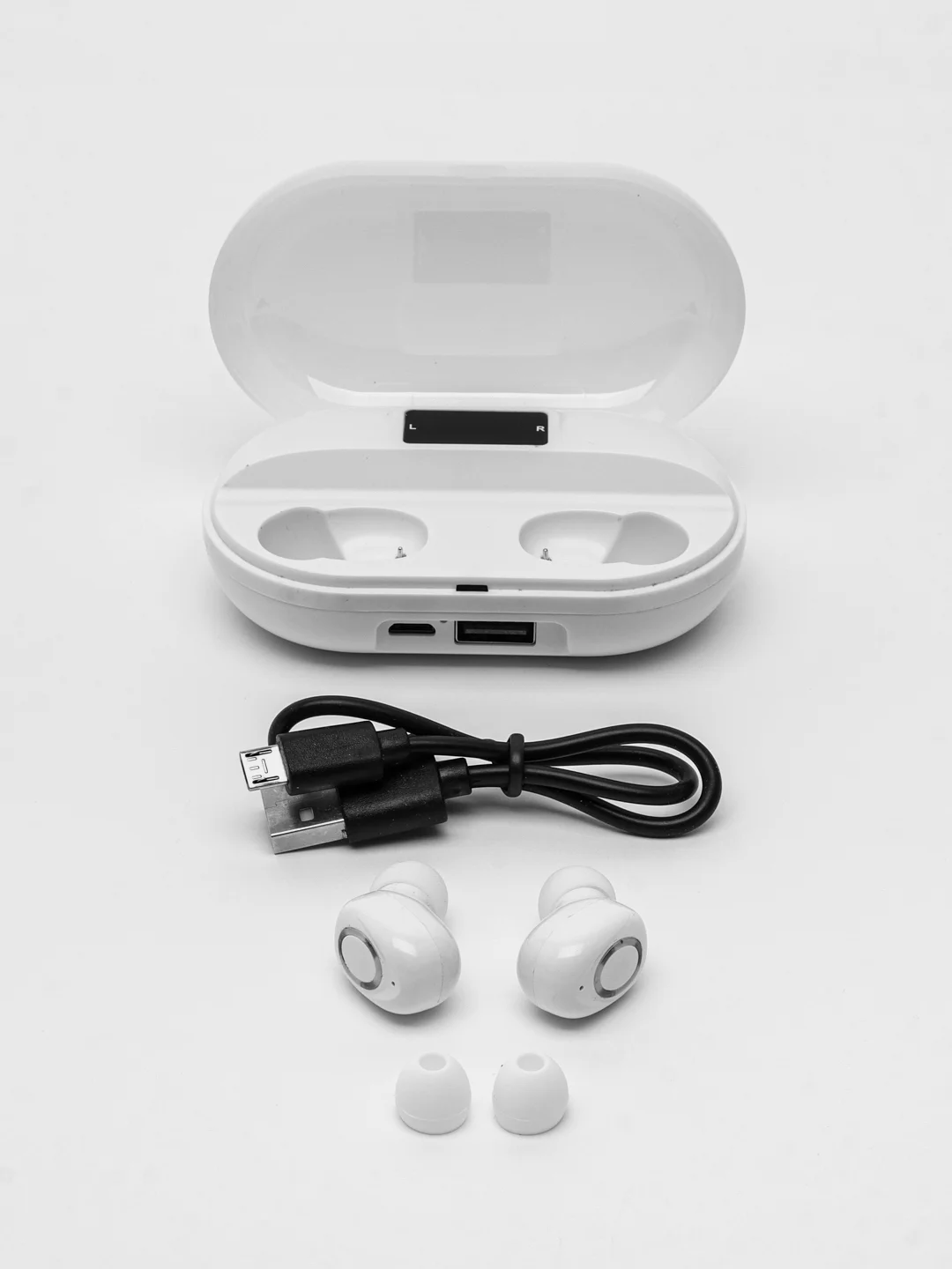 Наушники беспроводные с микрофоном, Bluetooth, USB Type-C, белые