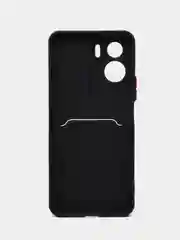 Черный чехол Honor 90 Lite Хонор 90 Лайт с карманом для карт