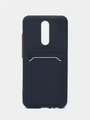 Морской чехол для Xiaomi Redmi 8A (Сяоми Редми 8А) с карманом для карт, силиконовый, прозрачный