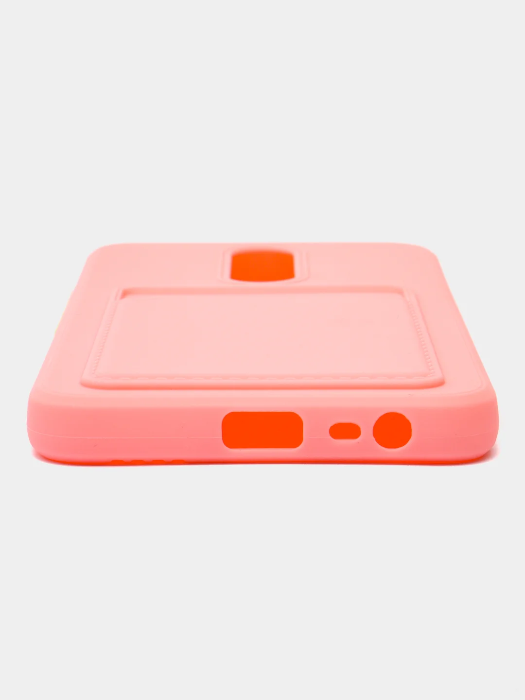Розовый чехол для Xiaomi Redmi 8A (Сяоми Редми 8А) с карманом для карт, силиконовый, прозрачный