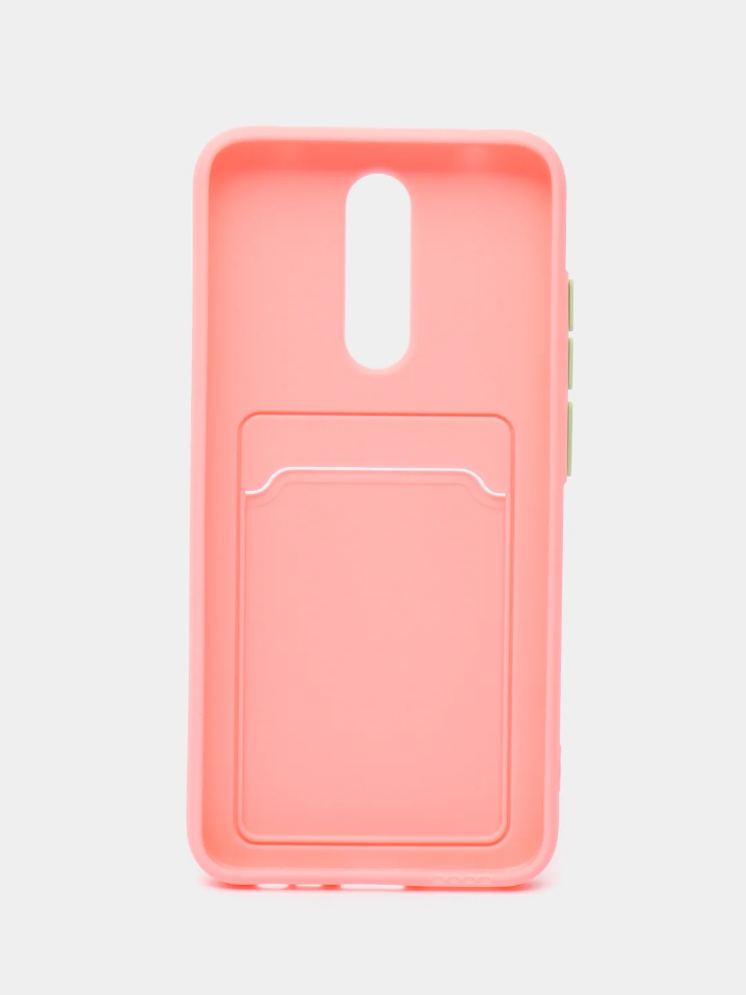 Розовый чехол для Xiaomi Redmi 8A (Сяоми Редми 8А) с карманом для карт, силиконовый, прозрачный