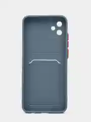 Розовый силиконовый чехол для Samsung Galaxy A04E / А04Е, цветной, с карманом для карт