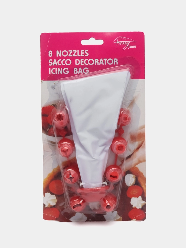 Шприц кондитерский/кондитерский мешок/8 насадок/SACCO DECORATOR
