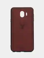 Коричневый чехол с рисунком для Samsung J4 2018