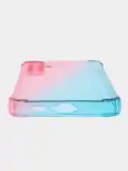 Розовый чехол для Samsung Galaxy S23 FE противоударный силиконовый ROSCO прозрачный усиленные углы