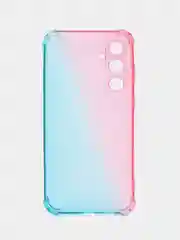 Розовый чехол для Samsung Galaxy S23 FE противоударный силиконовый ROSCO прозрачный усиленные углы
