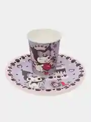Набор для праздника Kuromi Любимая вишенка (тарелка мал., стакан, по 6 шт.)