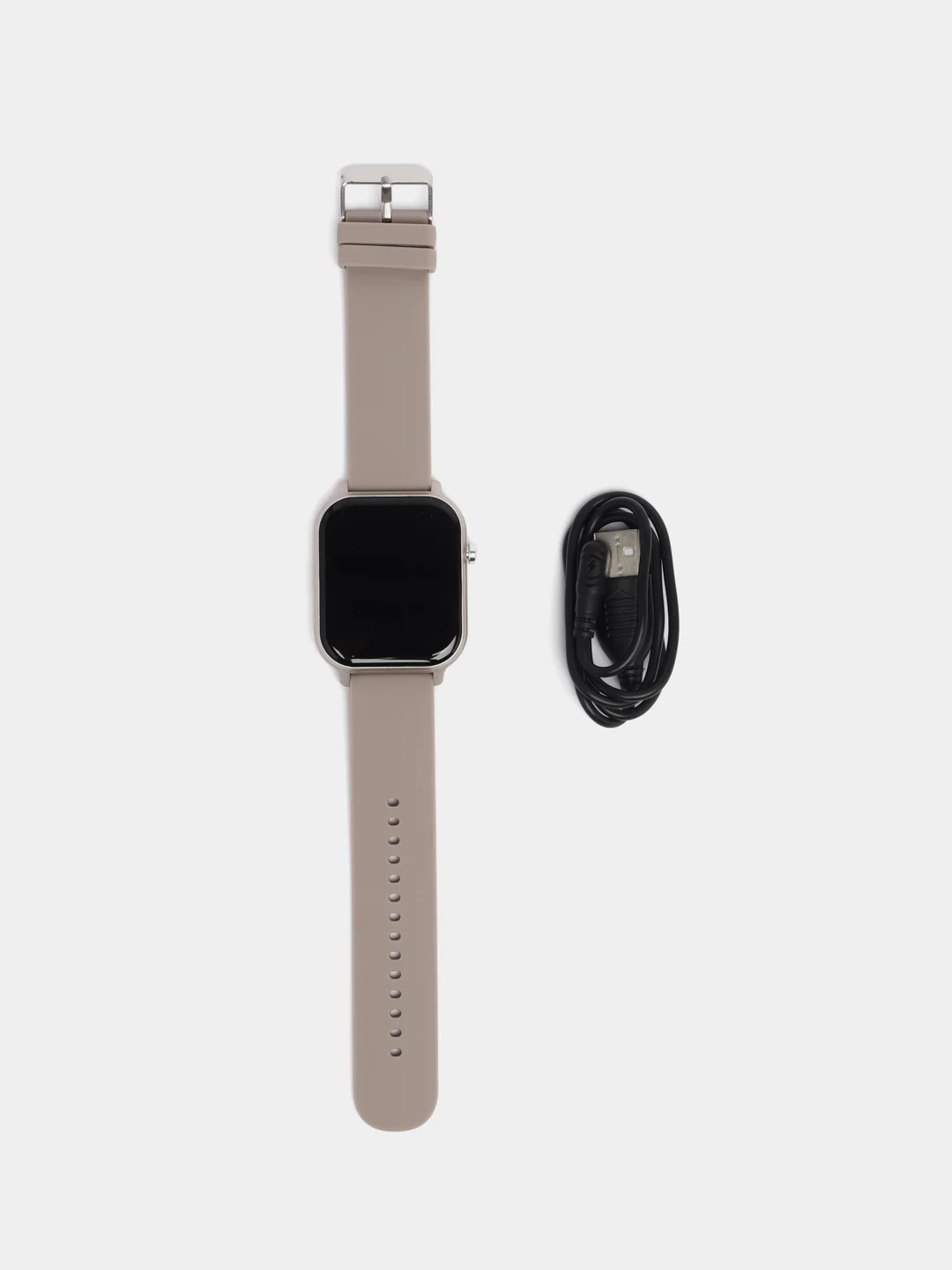 Серый умные часы Smart Watch B06 с силиконовым ремешком, с таймером, фитнес-трекером