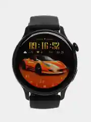 Черный мужские смарт часы, наручные Smart Watch, круглые 4 см, фитнес браслет